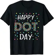 [X.Style] Happy International Dot Day 2022 Polka Dot Kids Toddler Boys ds770 T-Shirt (3XL) Black