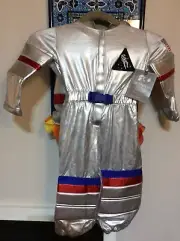 Pottery Barn Kids Light Up Silver Astronaut Halloween Costume 0-6 NWT! Jumpsuit