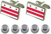 [Select Gifts] Shirt Dress Studs Washington City USA Flag Cufflinks