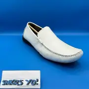 Kenneth Cole Drive Home White Loafer Shoes KM31024LE Size 10