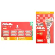 Gillette Proglide5 Power 1 Handle +1 Cartridges +8 Cartridges