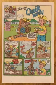 1985 Nestle Quik Vintage Print Ad/Poster Authentic Retro 80s Kid Bunny Art 80s
