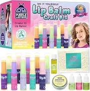 Purple Ladybug DIY Lip Balm Making Kit for Girls - Natural Lip Care Craft Kit - Make Your Own Lip Balm with 3 Flavors, Fun STEM Science Kit for Kids, Great Birthday Gift Idea for 8-12, Tweens & Teens