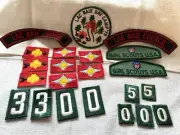 LOT C 22 VINTAGE GIRL SCOUT BADGES Lac Baie Camp Council New Old Stock NOS