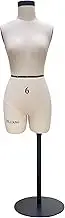 DE-LIANG Half Scale Dress Form（Not Adult Full Size） 1:2 Miniature Sewing Half Size Mannequin Not Fully Pinable Dressmaker Dummy 43cm Body Height Female Torso Tailor Model for Draping Beige