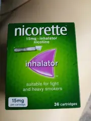 NICORETTE INHALATOR 1 BOX 36 CARTRIDGES 15mg NICOTINE EXPIRY DECEMBER 2027 NEW