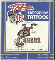 Taz in the NFL Temporary Tattoos, San Francisco 49ers