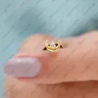 14k Gold Diamond Crescent Mini Studs Earrings Piercing Nose, Ear, Helix Jewelry
