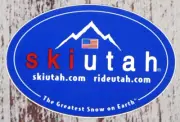 SKI UTAH STICKER DECAL 4 1/2"X3" VINYL BLUE