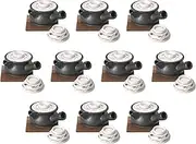 Set of 10, Black Matte Ginai Musashino Kyapot-Shaped Dobin, 6.9 x 4.7 x 2.6 inches (15 x 12 x 6.7 cm) (240 cc), Earthenware Pot Mug, Direct Fire, Setomonohonpo,