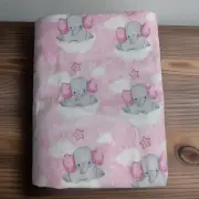Fitted cot sheet Pink Elephant Handmade Cotton Flannelette.