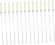 SUPVOX 25Pcs Durable Stainless Steel Barbecue Skewers with Handles for Grilling Meat and Vegetables Reusable BBQ Tool for Outdoor Cooking
