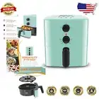 Compact 1.1Qt Oil-Less Electric Air Fryer in Mint - Healthy Cooking Solution