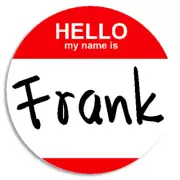 Hello My Name Is Frank - 3 Pack Circle Stickers 3 Inch - Customizable