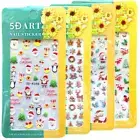 5D Embossed Stereoscopic Christmas Snowflake Nail Art Stickers Self Adhesive NH8