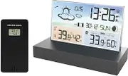 IOIUSKKU Digital Weather Station with Alarm Clock Real-time Monitoring for Accurate Weather Forecast Weather Forecast Alarm Clock