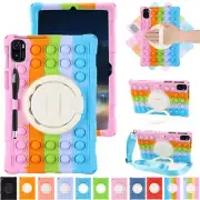 For Samsung Galaxy Tab A A7 A8 S6 S7 S8 Kids Shockproof Silicon Strap Case Cover