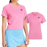 在飛比找momo購物網優惠-【adidas 愛迪達】CLUB TEE 女款粉色 運動 排