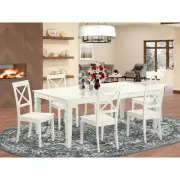 7 PC Kitchen Tables and chair set with a Table and 6 Dining ...