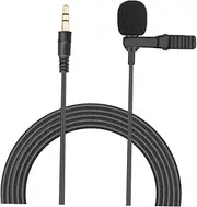 NUOBESTY Clip Microphone for Live Streaming 3.5mm Compatible for Drones Vlogging