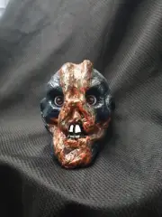 Ghastly Skull - Hand-Painted Horror Decor for Halloween Enthusiasts Oddity OOAK