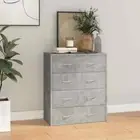 vidaXL Sideboard with 4 Drawers 60x30.5x71 cm Concrete Grey HEE