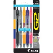 Pilot G2 Harmony Coll. Retractable Gel Pen 5/Pk Asst Colors Office School Home