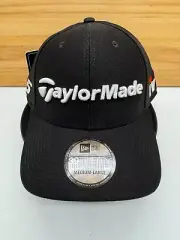 RARE TaylorMade New Era Tour 39Thirty M/L Black Golf Hat Cap Brand New !