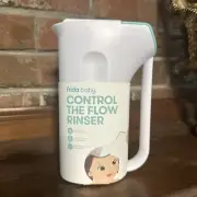 Frida Baby Control the Flow Rinser Pitcher Cup NEW Bath White Easy Grip Handle