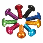 Suleve?&bdquo;? M3AH6 10Pcs M3?&mdash;8mm Hex Socket Screws Round Head Cap Screws 7075 Aluminum Alloy 30 PURPLE