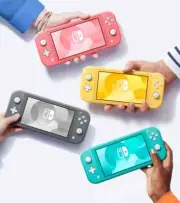 Nintendo Switch Lite Video Gaming Console - Gray Blue Coral Turquoise