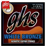 GHS Strings WB-L White Bronze Light Acoustic Guitar Strings 12-54