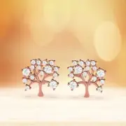 1.50 Ct Round Cut Lab Created Diamond Women's Stud Earrings 14K Rose Gold Finish