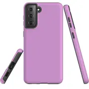 For Samsung Galaxy S21 FE (Fan Edition) Case, Shield Back Cover,Plum Purple