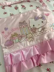SANRIO Hello Kitty Shoulder Bag Pink Satin Frill Japan Kawaii Hime Fairy