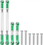 uxcell 2 Sets Adjustable Turnbuckles Camber Link Linkages Aluminum Alloy Upgrade Parts RC Car Steering Pull Rod Servo Linkages Tie Rod for MN 1:12 D90 RC Car Crawler,Green