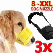 Adjustable Pet Dog Mask Bark Bite Mesh Mouth Muzzle Anti Stop Chewing Grooming