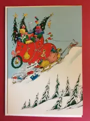 Dr Seuss Merry Grinchmas Happy Who Year Greeting Card Grinch and Sleigh