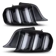 LED Tail Light Assembly For 2015-2022 Ford Mustang Rear Passenger+Driver Clear