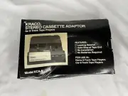 Vintage KRACO Stereo Cassette Adapter for 8 Track Tape Player Model KCA-8 In Box
