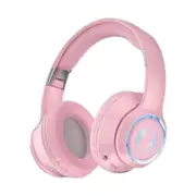 Wireless Bluetooth Headphone with Noise Cancelling Over-Ear Earphones-Pink