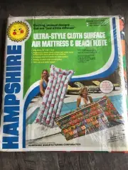 Vintage Mid Century Modern Air Mattress Beach Pool Float Cloth Retro Groovy Hip