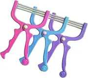 Gogogmee 3PCS Facial Hair Remover Portable Spring Epilators for Painless Face Hair Removal Beauty Tools for Women and Men for Forehead Cheeks Upper Lip and Chin Random Color