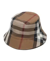 在飛比找PChome24h購物優惠-BURBERRY 經典格紋棉質漁夫帽 棕色
