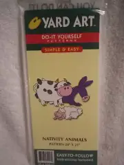 1998 YA30047 NATIVITY ANIMALS Do It Yourself Yard Art Pattern 28"x 21" cow sheep