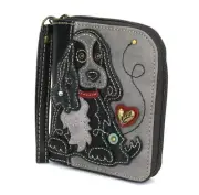 NEW Cocker Spaniel Zip Around Wrist Wallet by Chala Handbags