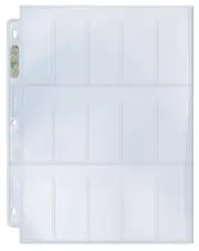 (10) Ultra Pro 15-Pocket Album Pages Mini Allen & Ginter Tobacco Trading Cards