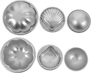 KOCKSHION 3 Pairs Multi Purpose Aluminum Alloy Molds for DIY Soap and Bath Salt Different Shape Molds and Reusable Craft Making Tools for Personal and Professional Use