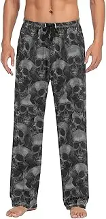 [ODAWA] Rainbow Plaid Retro Rainbow Mens Pajama Bottoms with Pockets Jogger Sleep Pant