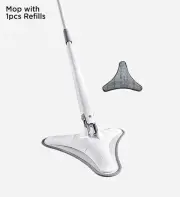 Joybos® Hand-Free Wash Self Wringing Microfiber Mop MOP WITH 1PC REFILLS